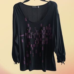Travel Elegance Graphic Design Blouse